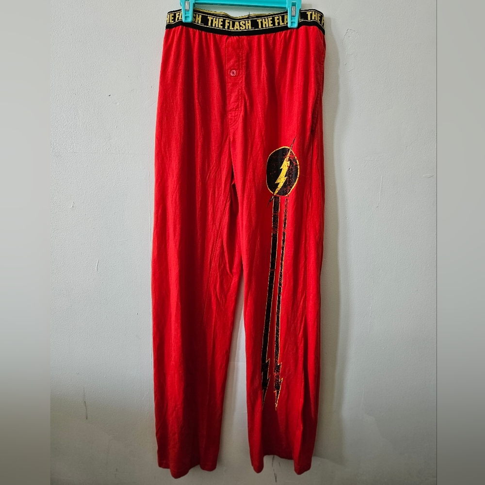 DC Comics The Flash pajama pants Sleep pant red and yellow cartoon size large lg